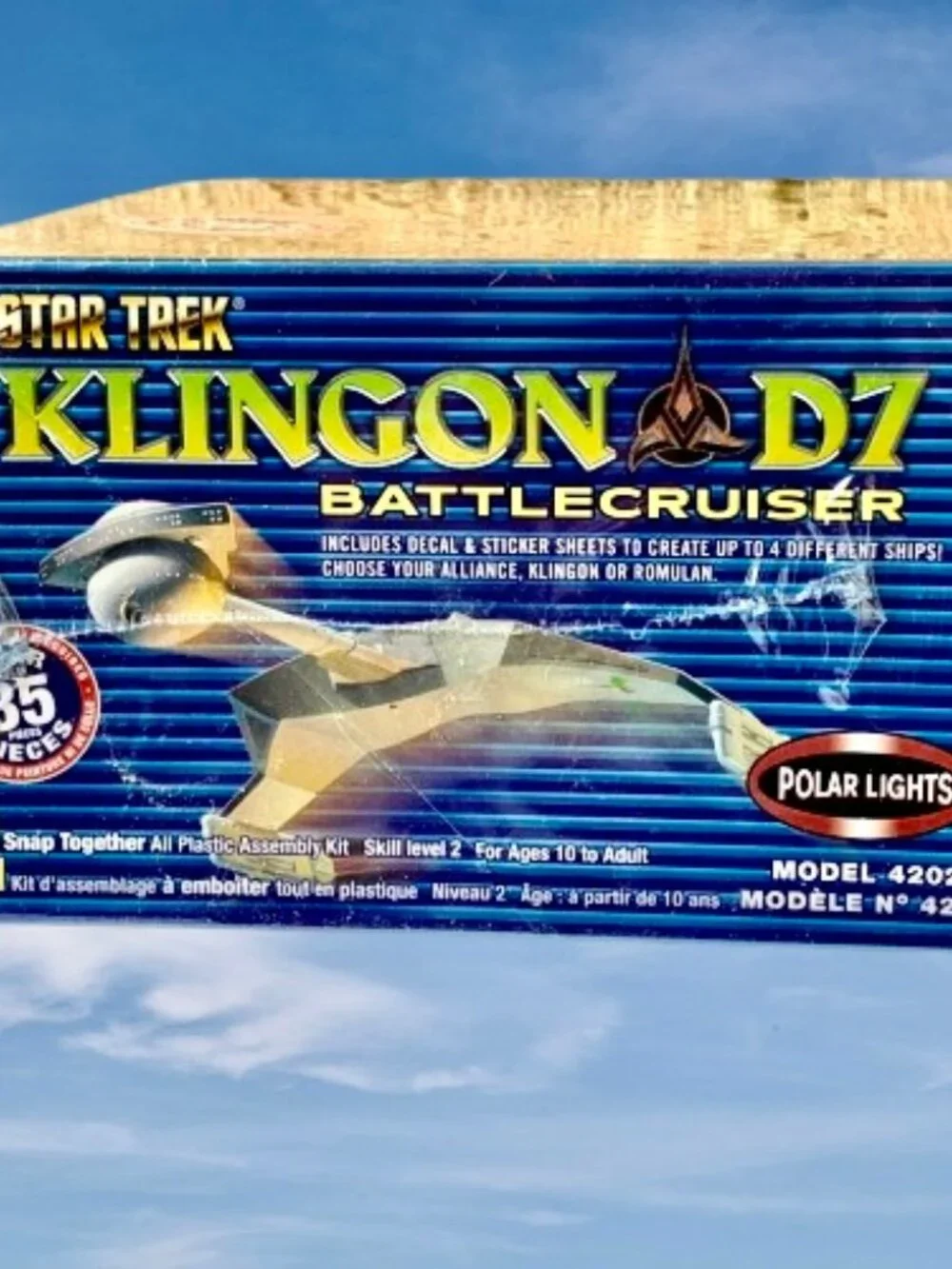 Star Trek Klingon D7 Battlecruiser Snap-Together Plastic Kit by Polar Lights New